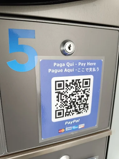 Dettaglio del display e sistema di pagamento QR code